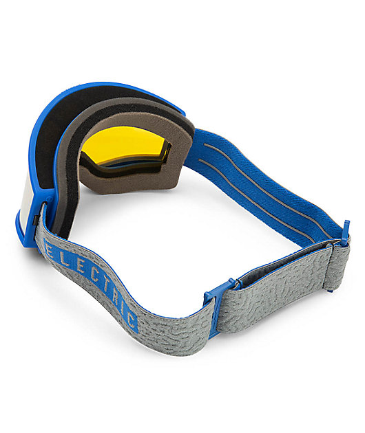 Electric Hex Flood Blue & Yellow Blue Chrome Snowboard Goggles