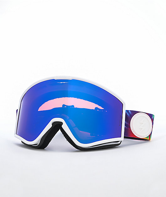 Electric Kleveland Tie Dye & Blue Chrome Snowboard Goggles