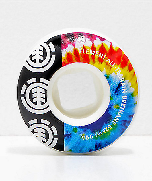 Element 52mm 99a Tie Dye Skateboard Wheels