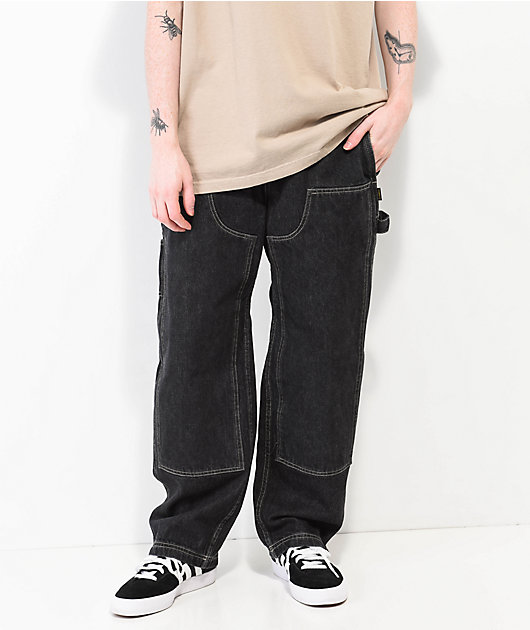 ★ DIAGONAL★ SIDE FASTEN DENIM PANTS black DA233PT06BK Element Burleys Black Denim Pants | Zumiez