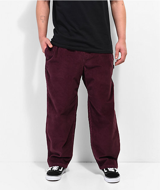 Element Chillin Wine Corduroy Pants