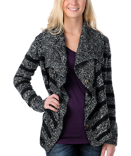 grey knit cardigan womens