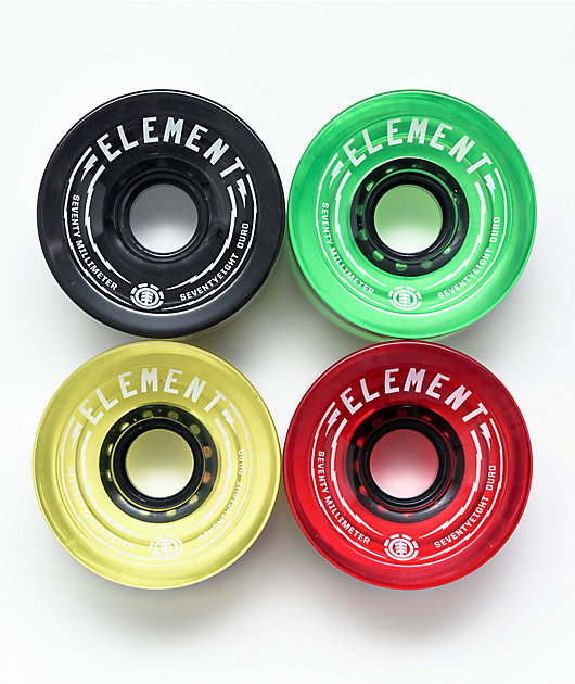 Element Rasta 70mm 78a Red, Yellow, Black & Green Cruiser