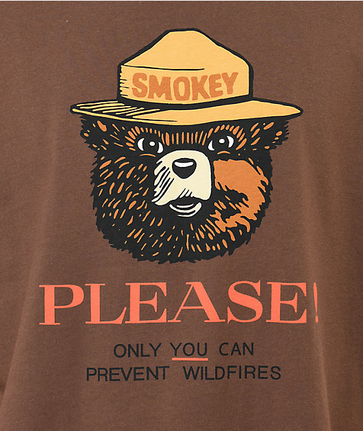 Element x Smokey Bear Only You Brown T-Shirt