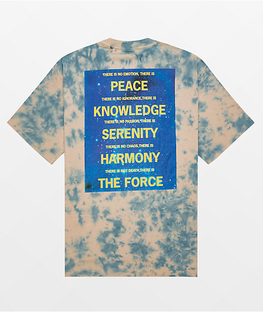 Element x Star Wars Jedi Beige & Blue Tie Dye T-Shirt