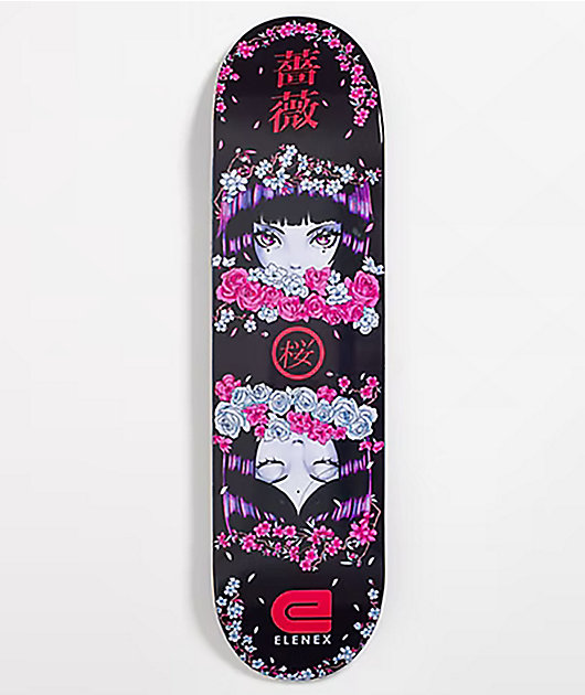 Elenex 8.0" Cherry Rose Skateboard Deck