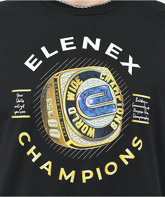 Elenex Champions Black T-Shirt
