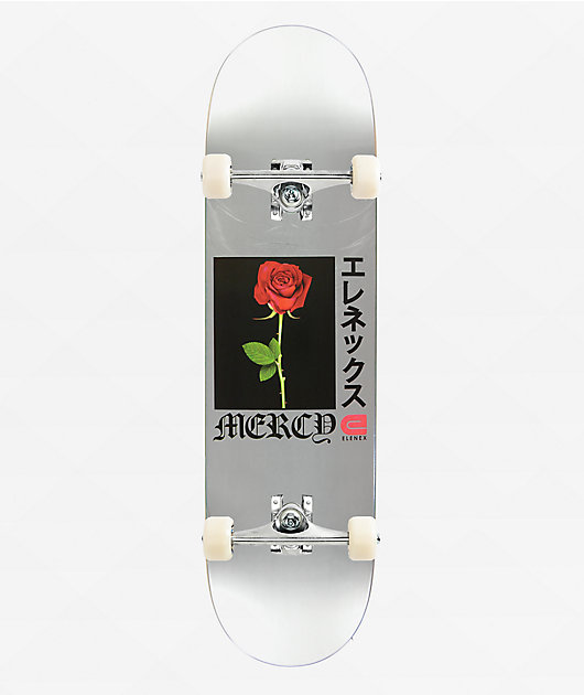 Elenex Mercy Rose Silver Foil 8.5" Assembled Skateboard Complete