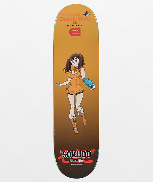 Elenex x 7 Deadly Sins x Sokudo Society Diane 8.25" Skateboard Deck