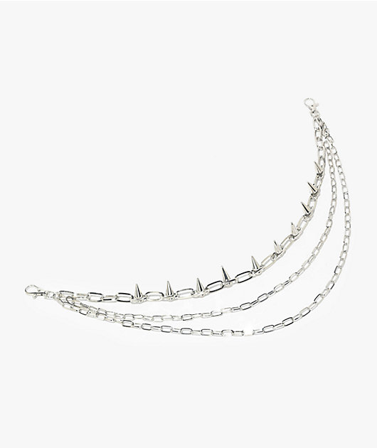 Ella Shea Spike Silver Pocket Chain