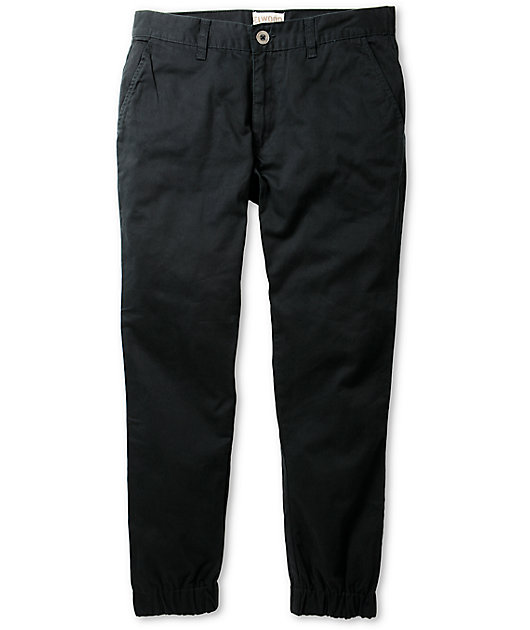 black skinny jogger pants