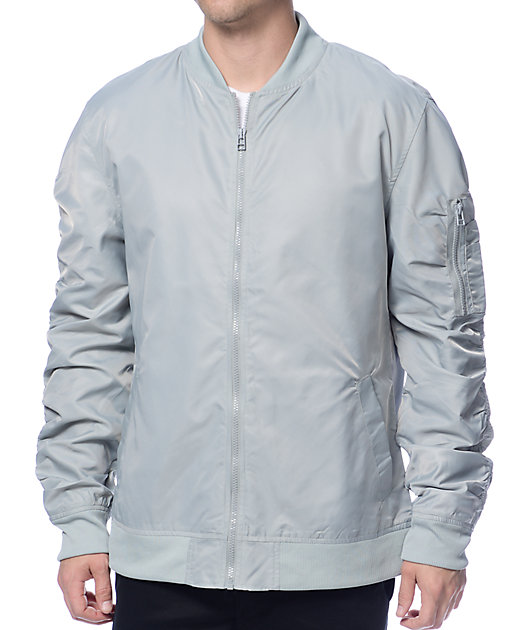 light gray bomber jacket