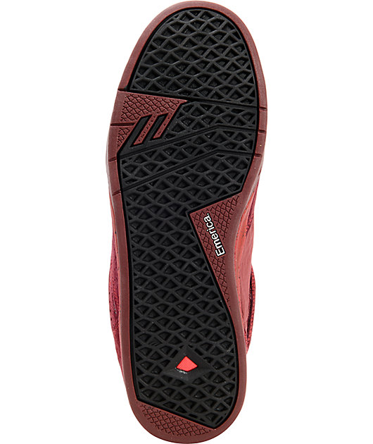 Emerica Bryan Herman G6 Maroon, Red & Black Skate Shoes Emerica Bryan Herman G6 Maroon, Red & Black Skate Shoes