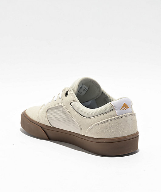 Emerica Cadence White & Gum Skate Shoes | Zumiez