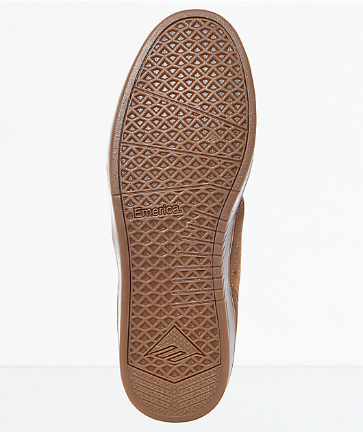 Emerica Figueroa Brown & Gum Suede Skate Shoes