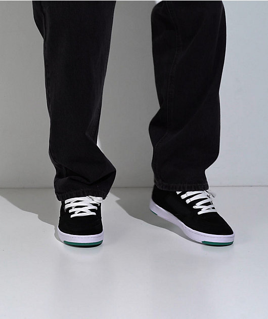 Emerica Mute Black & White Skate Shoes | Zumiez