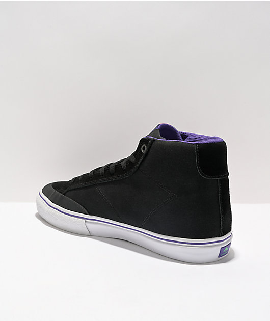 Emerica x Dinosaur Jr Omen Black Purple High Top Skate Shoes Zumiez