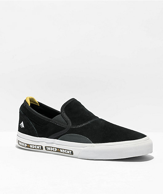 Emerica x Independent Wino G6 Black Slip On Skate Shoes Zumiez