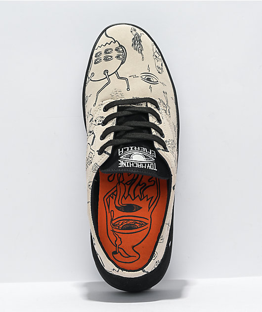 Emerica x Toy Machine Romero Laced Tan & Black Skate Shoes