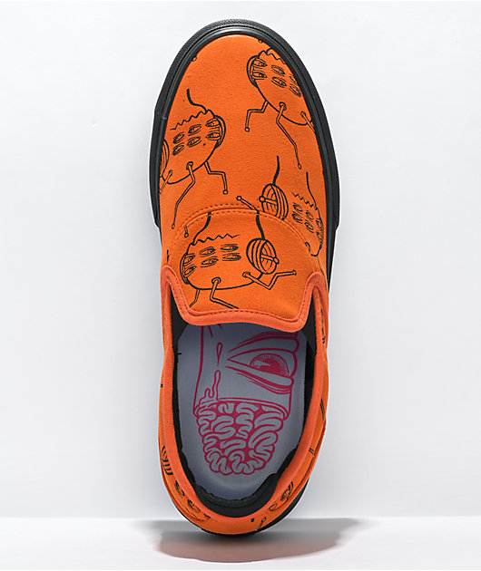 Emerica x Toy Machine Wino G6 zapatos de skate sin cordones en naranja y negro