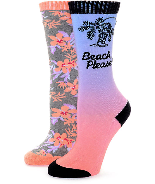 Download Empyre 2 Pack Beach Please Crew Socks | Zumiez