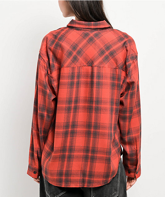 Empyre Addison Red & Grey Flannel Shirt