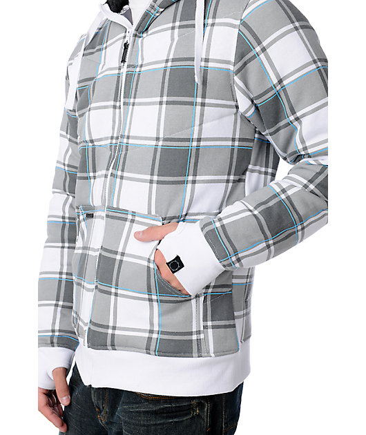 flannel sherpa hoodie