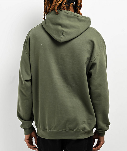 Army green hoodie hotsell