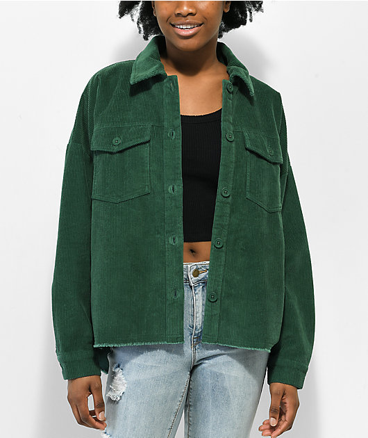 Green Corduroy Button-Up Jacket | Jay - Enhypen M