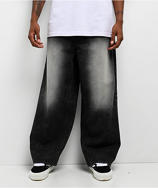 Empyre Asphalt Black Wash Ultra Wide Jeans