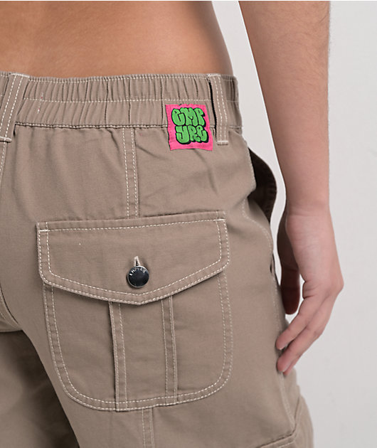 Empyre Audra Taupe Grey Loose Fit Cargo Pants