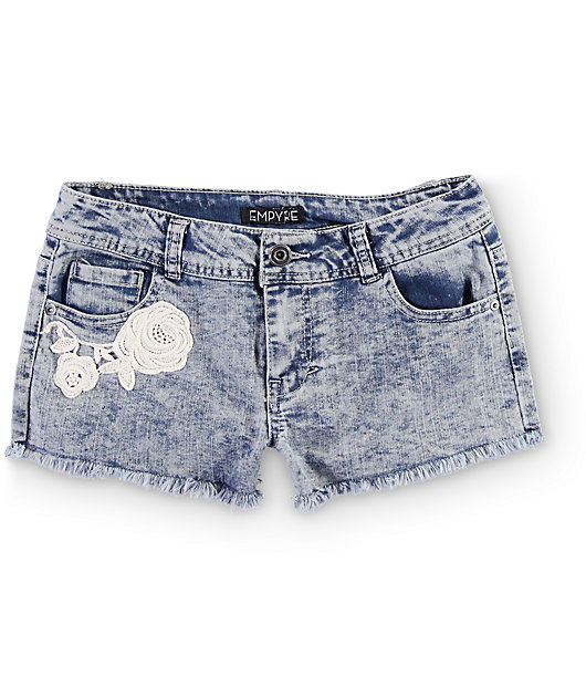 acid wash high waisted shorts