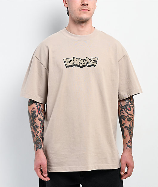 Empyre Backstreet Cat Tan Boxy T-Shirt