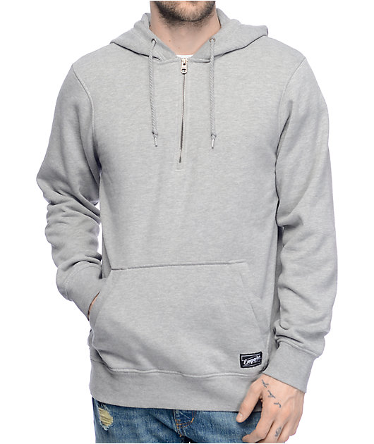 quarter zip grey sweatshirt