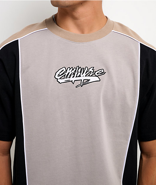 Empyre Beach Break Blocked Beige Boxy T-Shirt