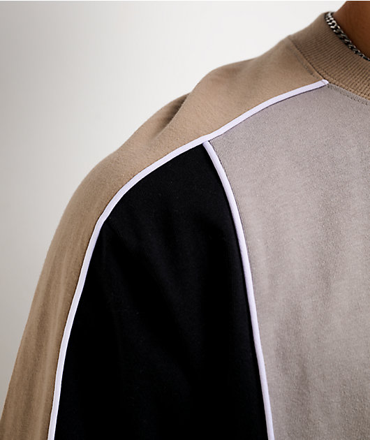 Empyre Beach Break Blocked Beige Boxy T-Shirt