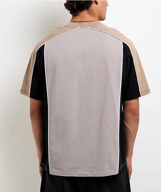 Empyre Beach Break Blocked Beige Boxy T-Shirt