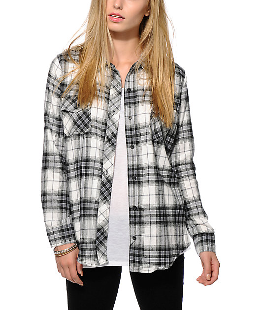 Empyre Black \u0026 Grey Flannel Shirt | Zumiez
