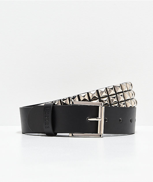 Black Studded Belt with Silver Accents Parker Studded Belt – Black Italian Leather & Silver Accents  main image 3