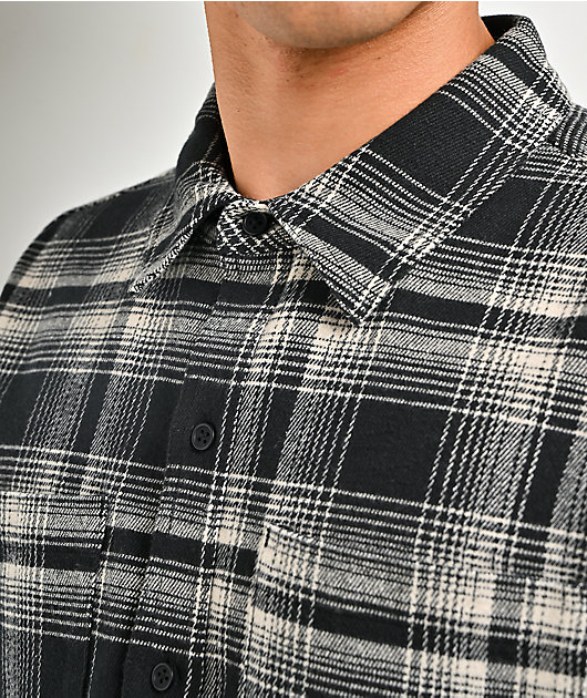 Empyre Black & White Boxy Flannel Shirt