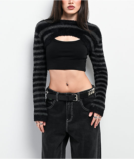 Empyre Black Stripe Shrug Sweater