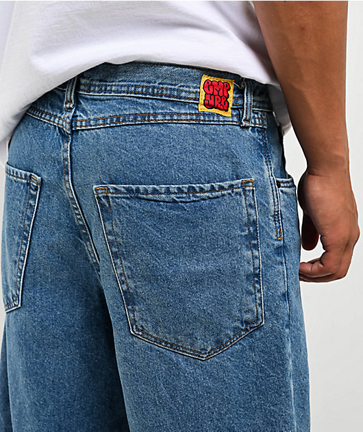 Empyre Blake Blue Wash Loose Fit Denim Skate Shorts