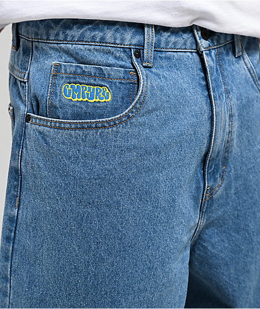 Empyre Blake Blue Wash Ultra Wide Skate Jeans