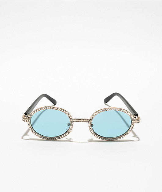Empyre Bling gafas de sol redondas azules