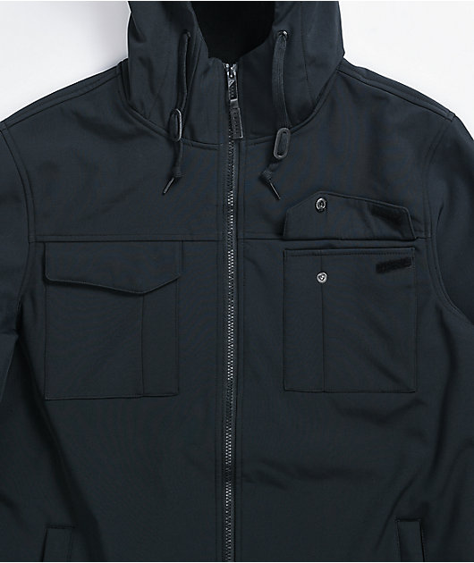 Empyre Blizzard Softshell 105 chaqueta de snowboard negra 