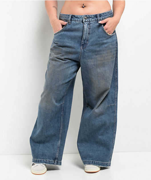 Empyre Boxcar Extent Wide Leg Blue Denim Jeans