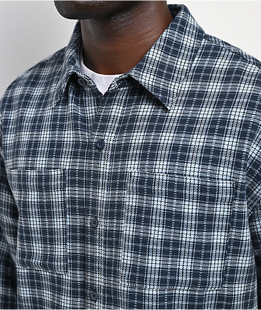 Empyre Boxy Blue Flannel Shirt