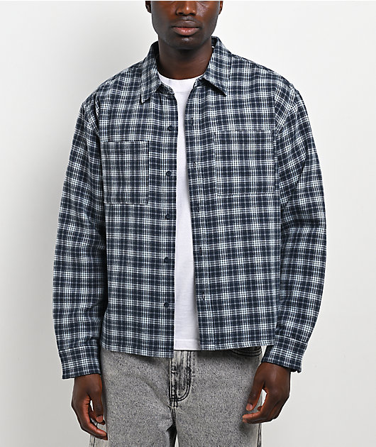 Empyre Boxy Blue Flannel Shirt