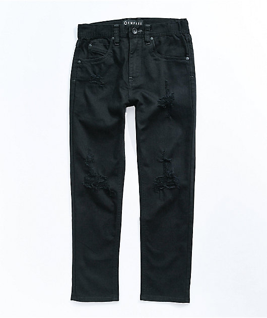Empyre Boys Verge Destroy Black Skinny Jeans
