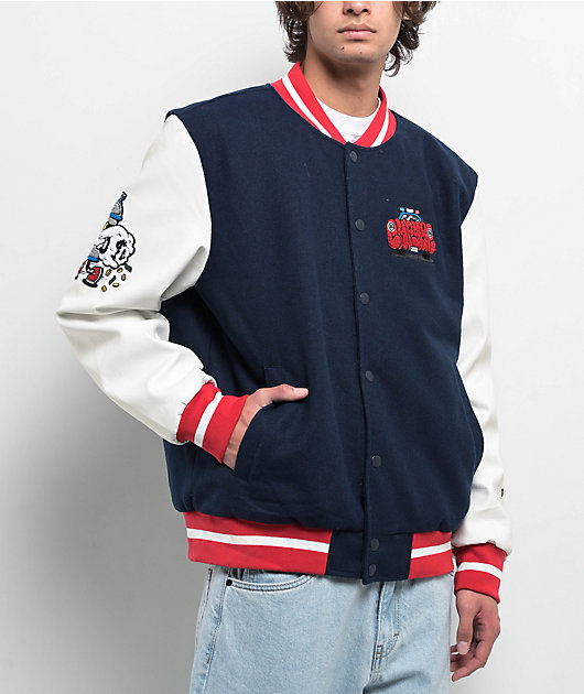 Empyre Brick Navy & White Varsity Jacket | Zumiez